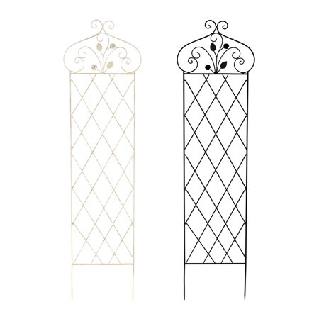Pure Garden 63-Inch Garden Trellis for Climbing Plants and Veggies (black)
