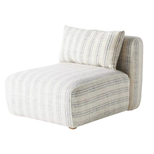 Anthropologie, Boro Stripe Kori Modular Armless Chair