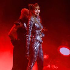 Lisa performs at Coachella wearing an Asher Levine snake bodysuit