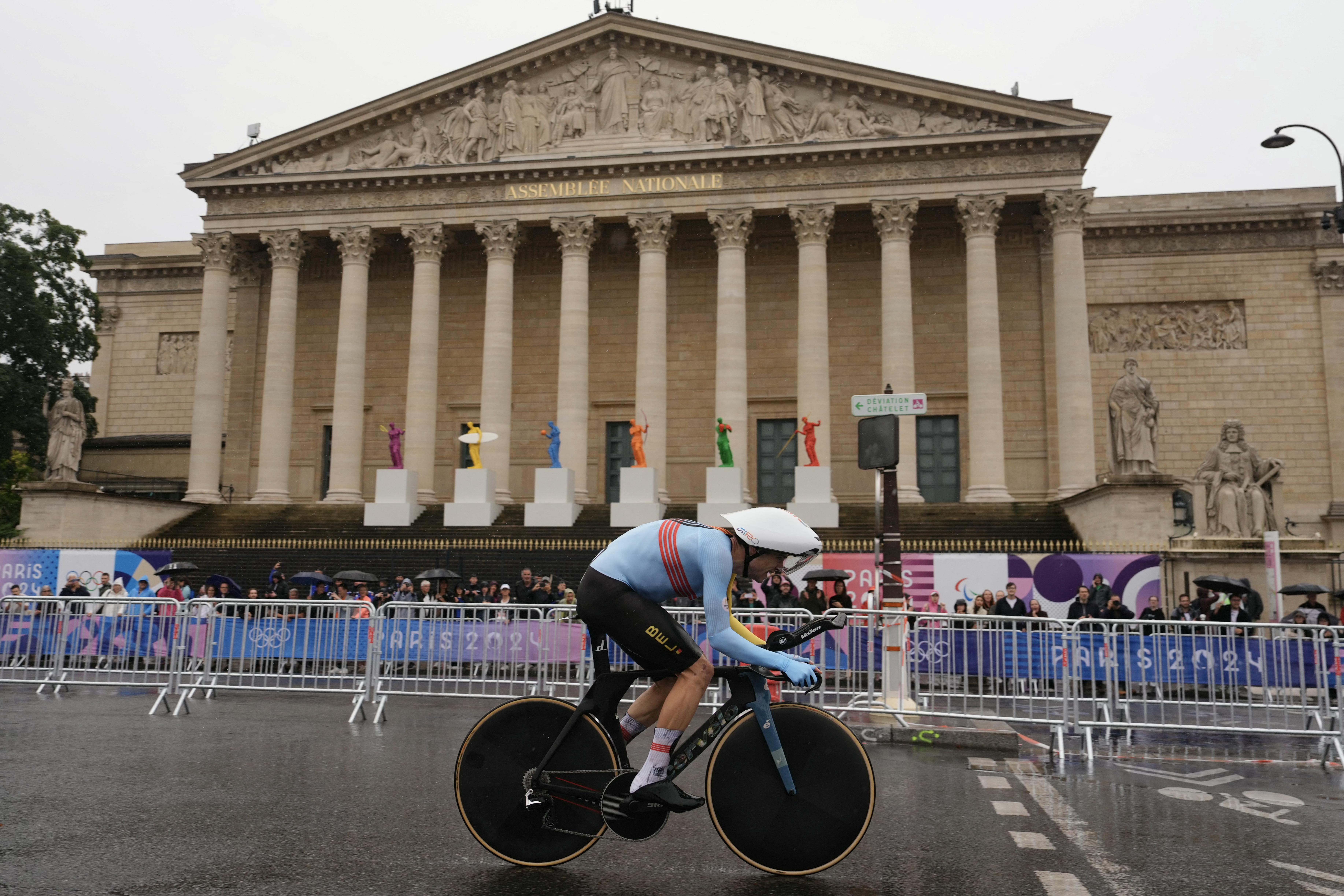 Wout van Aert en la contrarreloj individual de los Juegos Olímpicos de París 2024