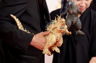 The 'Godzilla Minus One' cast wears Godzilla-inspired shoes at the 2024 Oscars