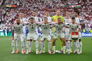 Hungary Euro 2024 squad Players of Hungary pose for a team photograph prior to the UEFA EURO 2024 group stage match between Germany and Hungary at Stuttgart Arena on June 19, 2024 in Stuttgart, Germany. (Photo by Carl Recine/Getty Images)