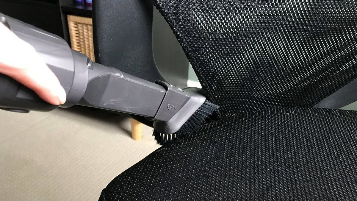 cleaning a mesh office chair