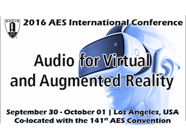 AES to Hold First International Conference on Audio for VR