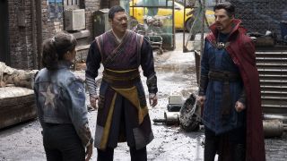 Benedict Cumberbatch, Benedict Wong and Xochitl Gomez in Doctor Strange in the Multiverse of Madness
