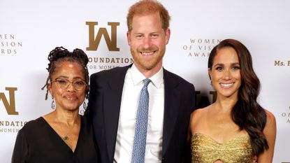 Doria Ragland, Prince Harry, Duke of Sussex and Meghan, The Duchess of Sussex attend the Ms. Foundation Women of Vision Awards: Celebrating Generations of Progress & Power at Ziegfeld Ballroom on May 16, 2023 in New York City. 