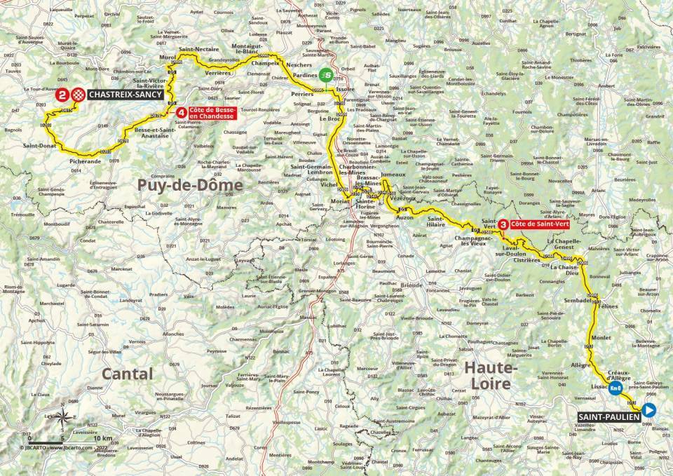 Dauphine 2022 stage 3 map