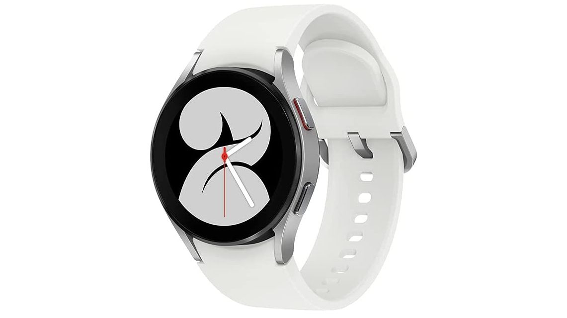 An image of the Galaxy Watch 4 in white
