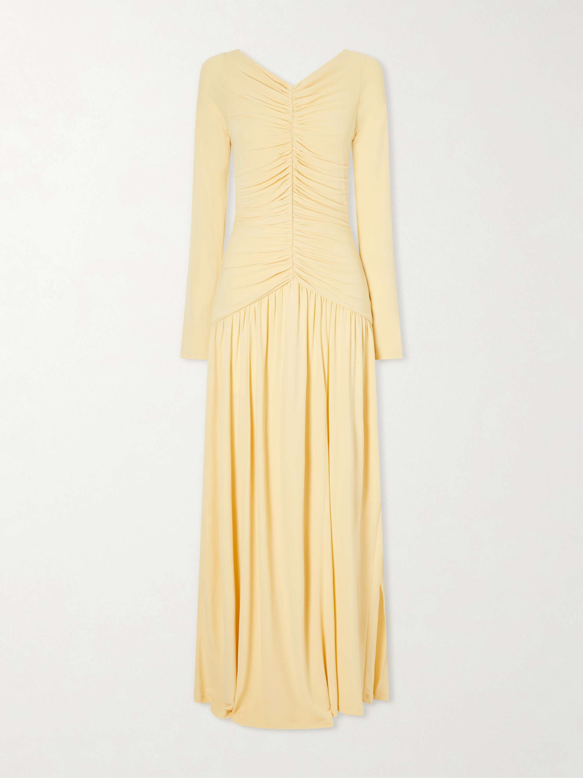 Ruched Jersey Maxi Dress