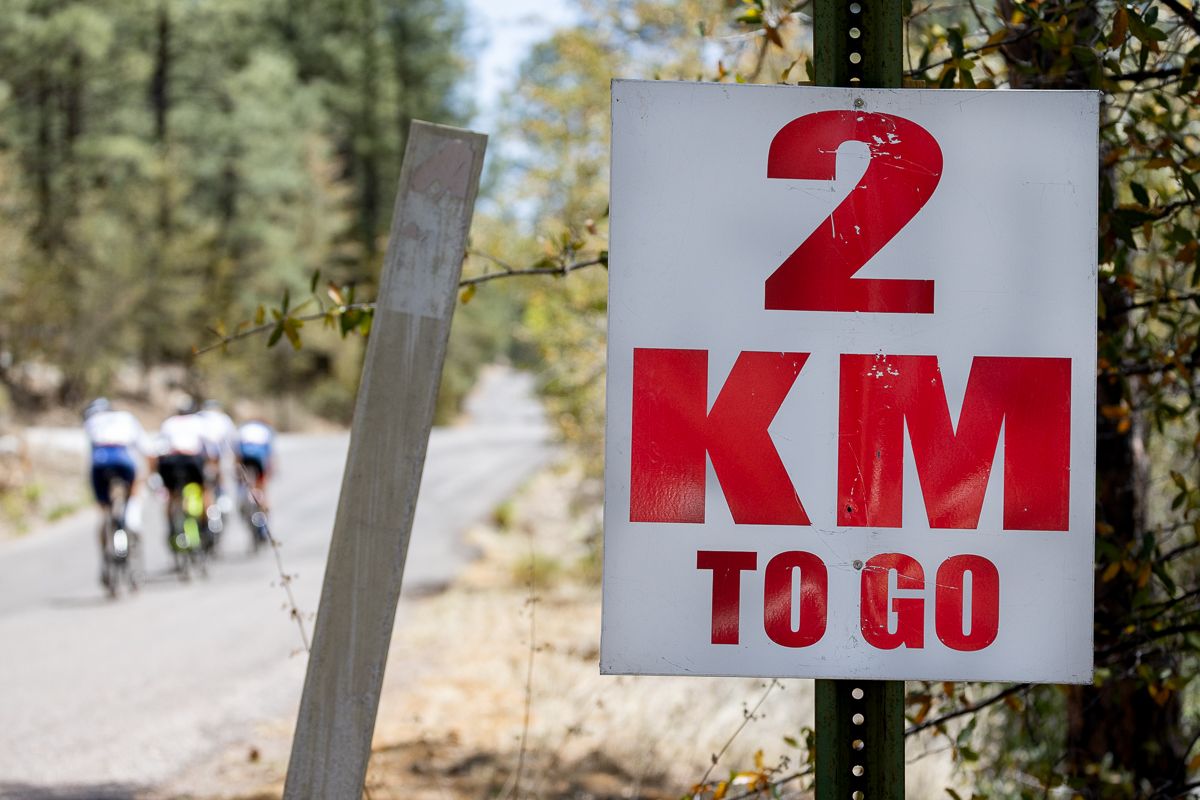 The last 2km were the longest for riders who dropped behind the caravan.