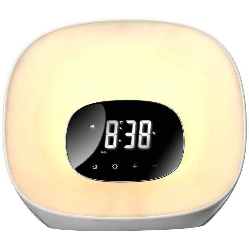 Groov-e Light Curve Touch Control FM Radio Alarm Clock
