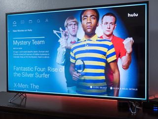 Hulu home screen shown on Vizio TV