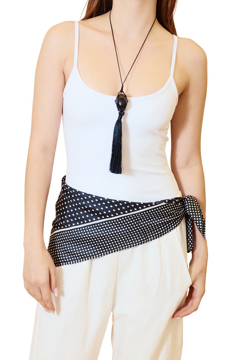 Isabella Polka Dot Square Scarf