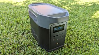 The EcoFlow Delta Max portable power station on a lawn
