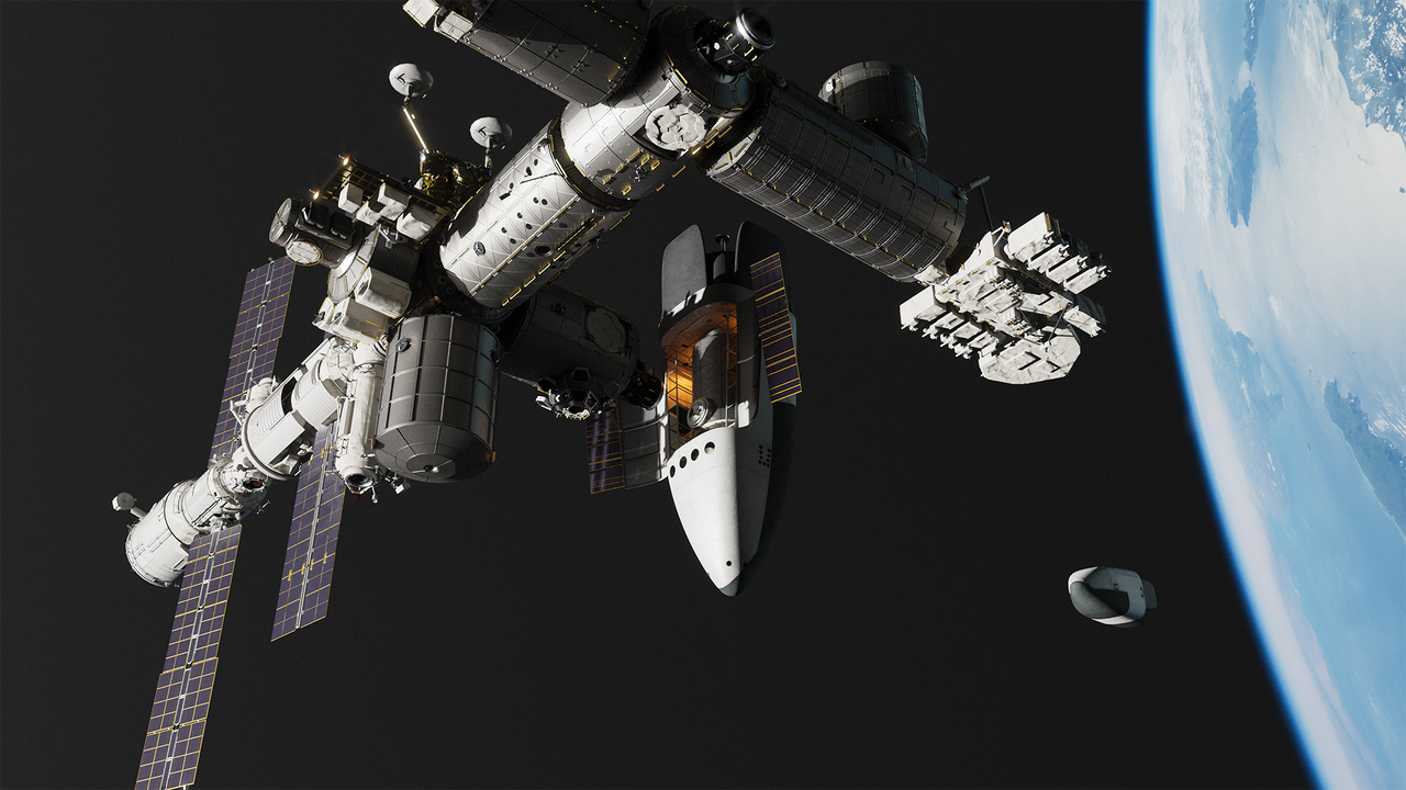 futuristic space station