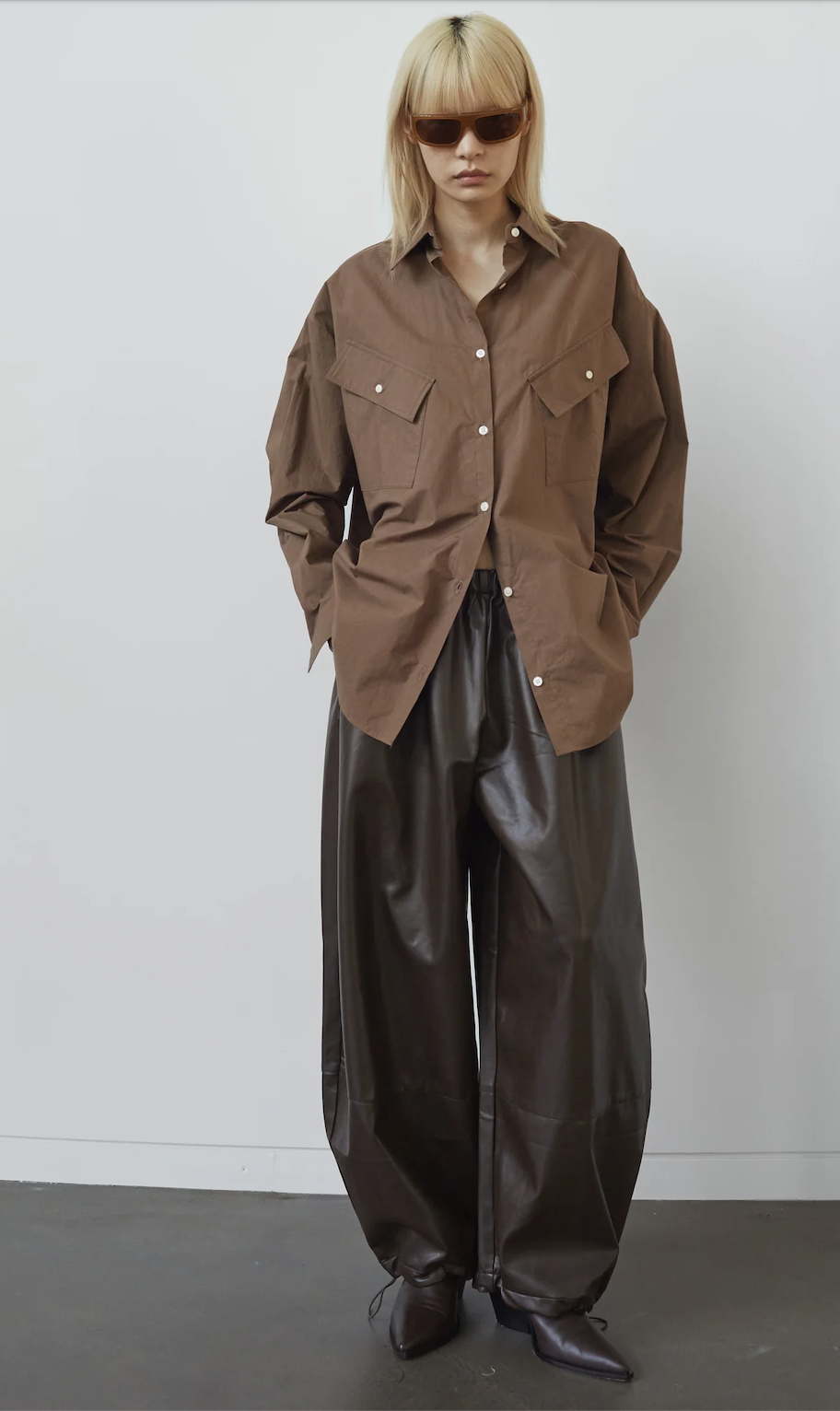 The Frankie Shop , Briar Faux Leather Balloon Pants