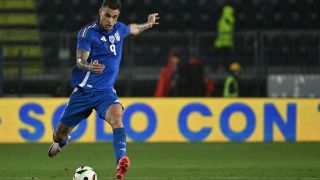 Gianluca Scamacca (ITA) playing during an International Friendly Match ahead of Italy vs Albania at Euro 2024.