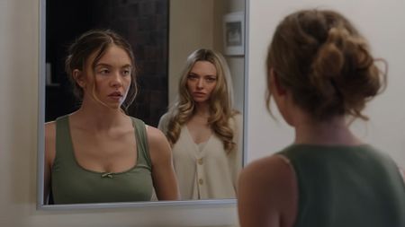 Sydney Sweeney as Millie and Amanda Seyfried as Nina in The Housemaid