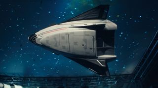You may recognize the OV-165 shuttle from the opening credits to "Enterprise" — same registry too