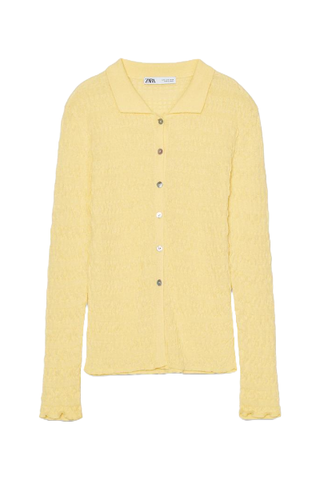 ZARA, Structured Knit Polo Jacket