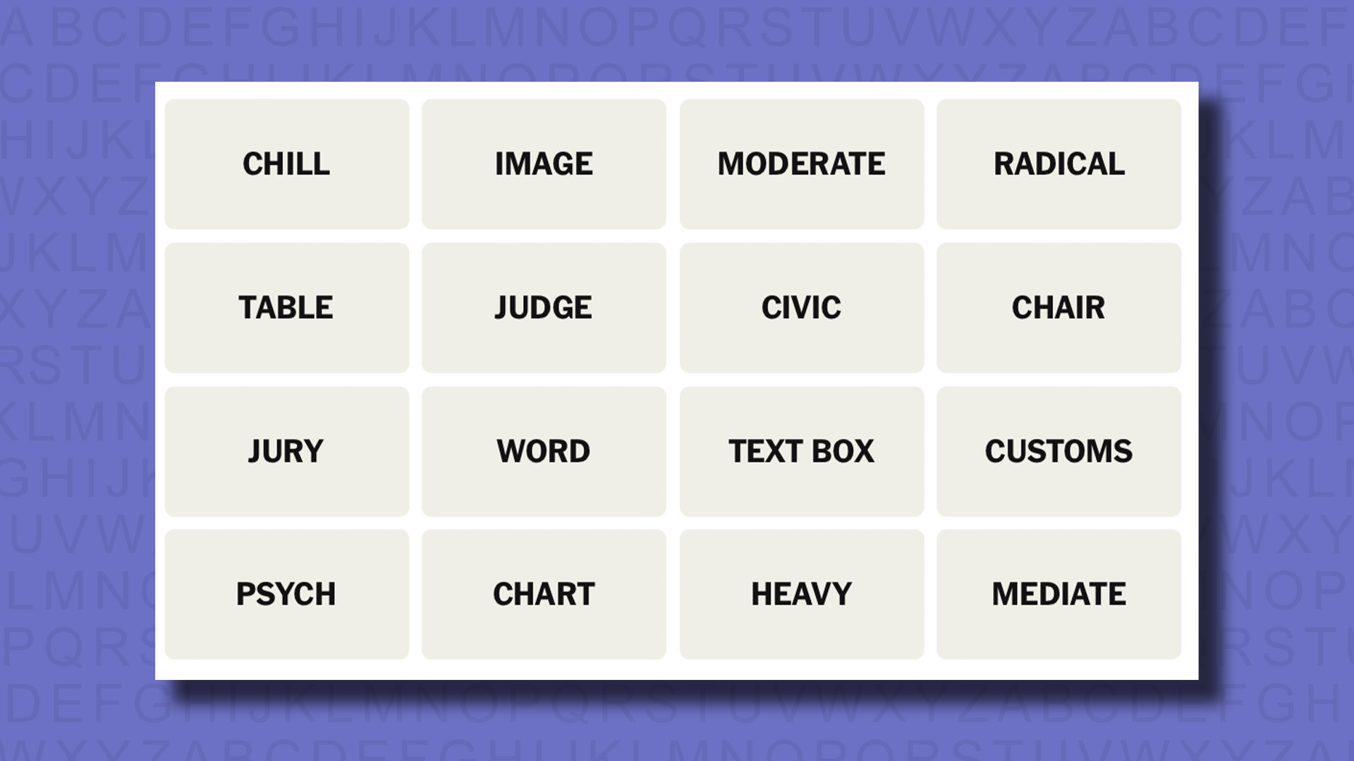 NYT Connections hints for game 730 on a purple background