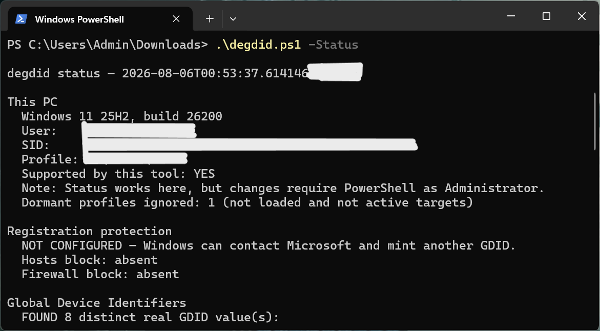 Running the deGDID script 