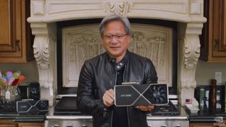 Nvidia RTX 3090 GPU being revealed by CEO Jensen Huang