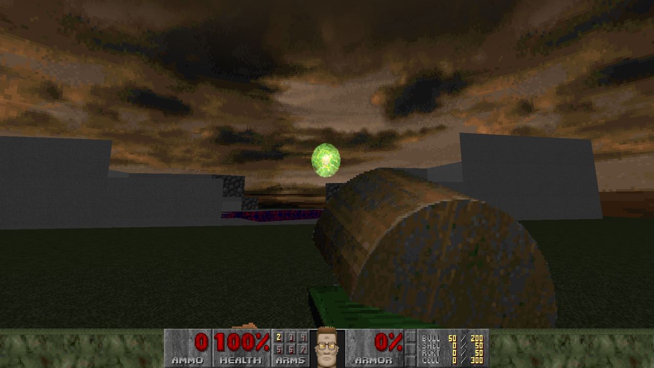 God mode Hank hill firing the BFG 9000 reskinned as a grill