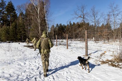 Soldier on Ukraine border.