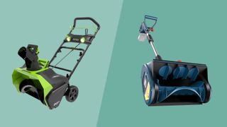 Snow blowers vs snow shovels graphic