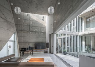 concrete and glass in star house