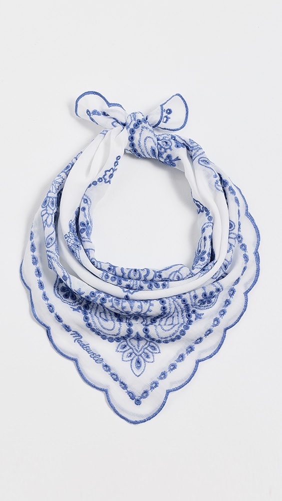 Cotton Eyelet Bandana - Bandana Eyelet Chamomile