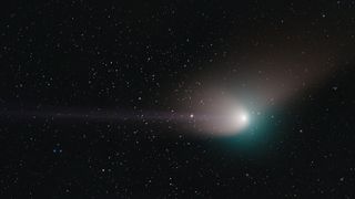 A photo of comet C/2022 E3 (ZTF) taken by Chris Schur in Payson, Arizona.