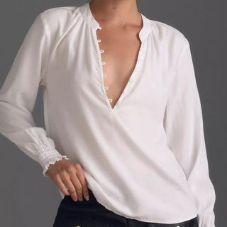 Anthropologie white shirt