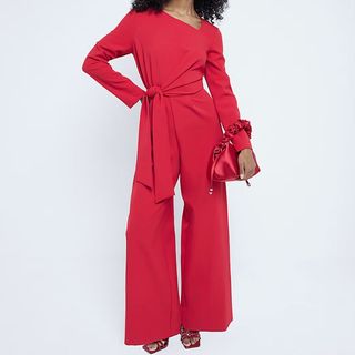 Red jumpsuit from River Island