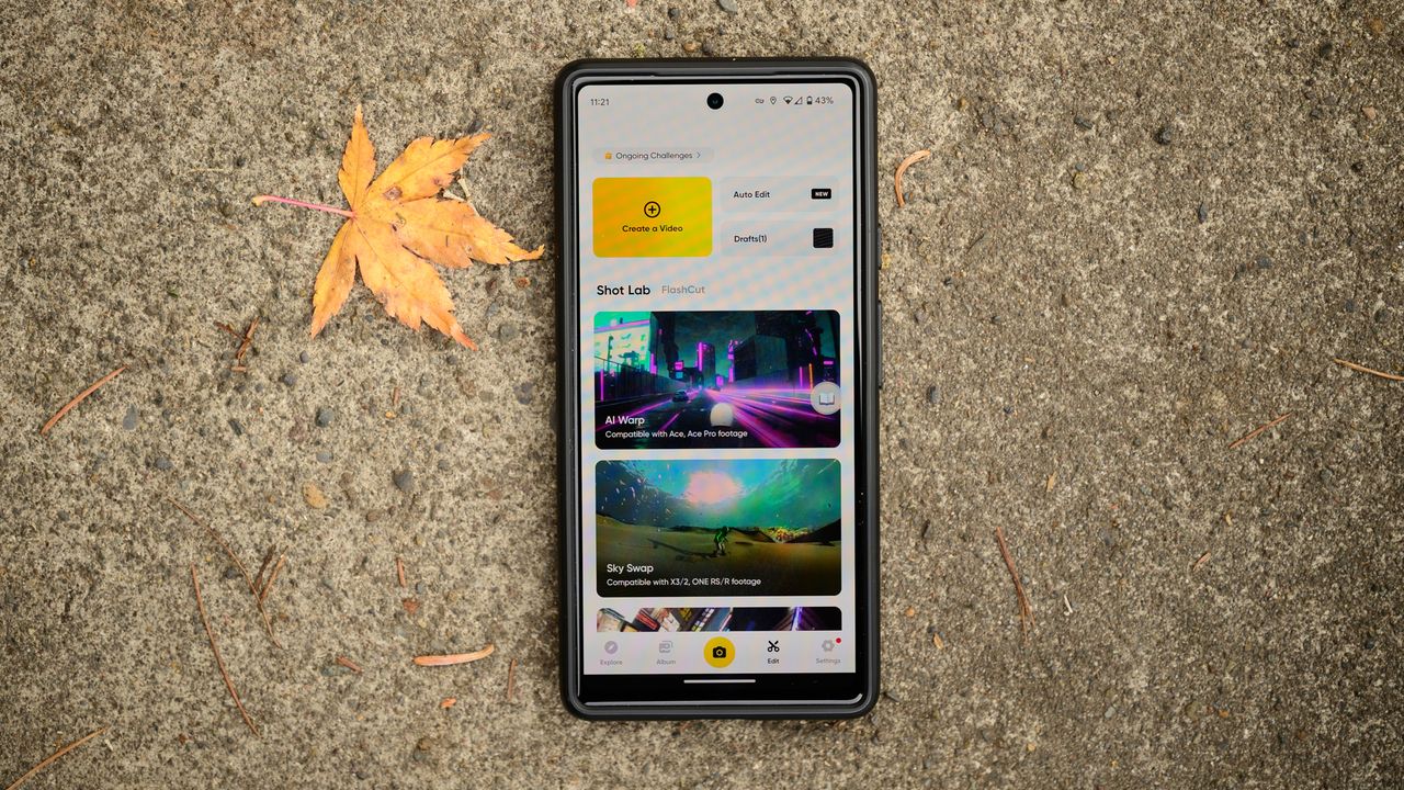 Insta360 Ace Pro special effects available through the app