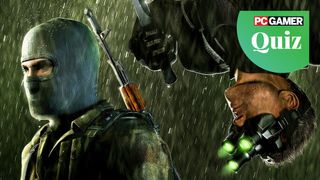 Sam Fisher sneaking up behind a guard in Splinter Cell.