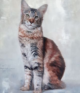 Our finished cat portrait