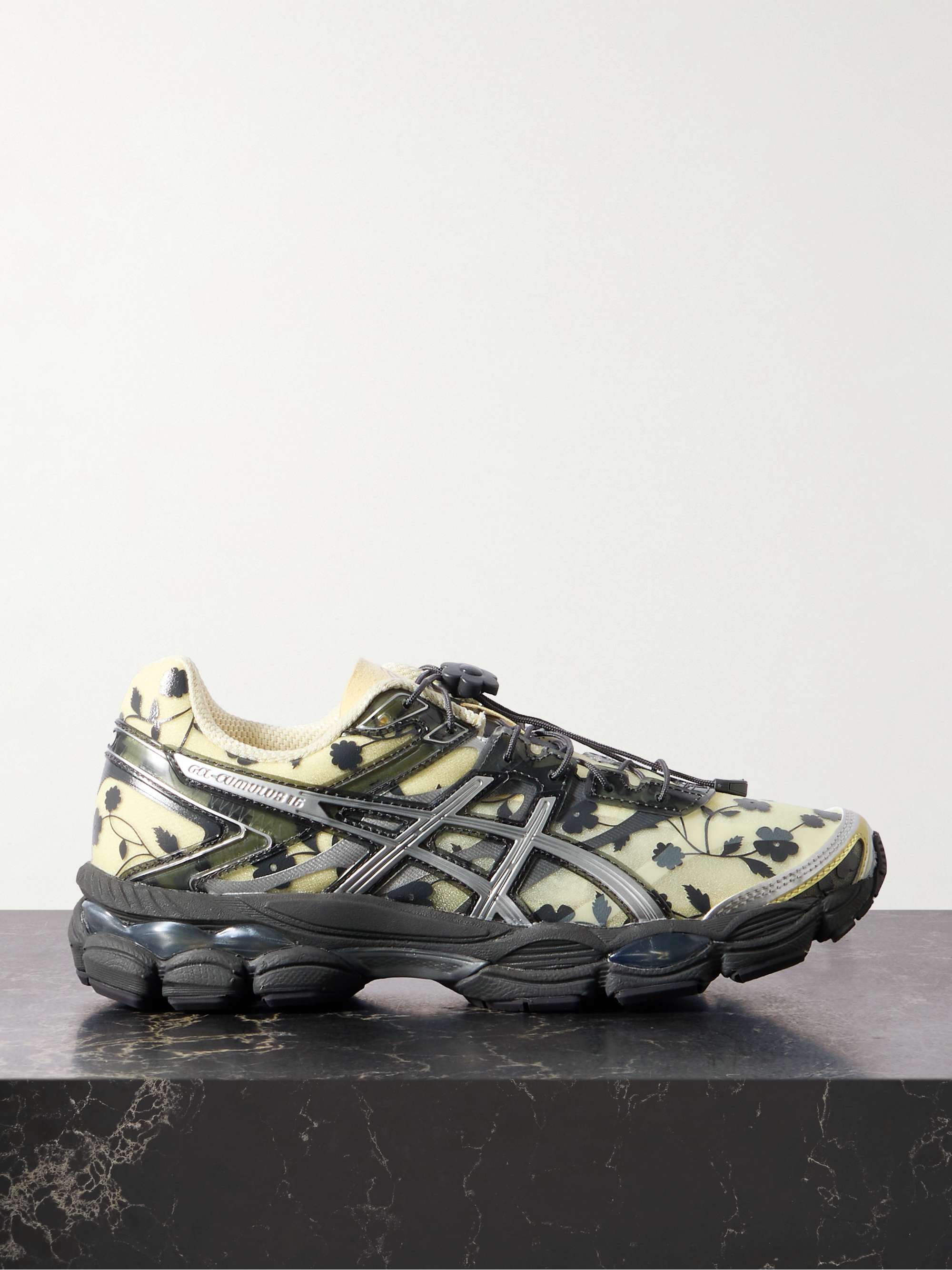 + Cecile Bahnsen Gel-Cumulus 16 Metallic Rubber-Trimmed Floral-Print Mesh Sneakers