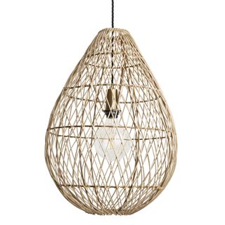 Industville Coastal Rattan Ceiling Pendant Light