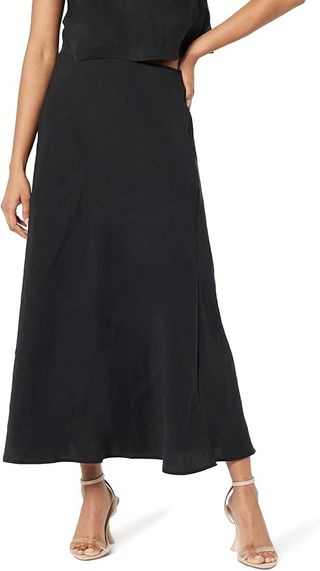 The Drop, The Drop Women's Haniyyah A-Line Midi Skirt, Off-Black, Xl