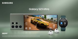 Image of the Samsung Galaxy S23 Ultra in a leaked marketing image