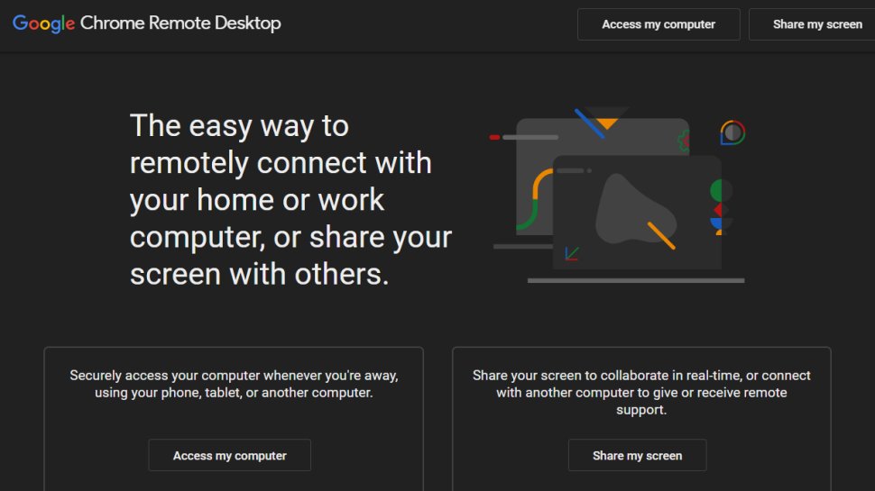 Chrome Remote Desktop website screenshot (September 2025).