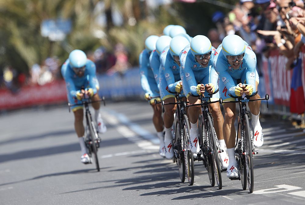 Astana in the stage 1 TTT