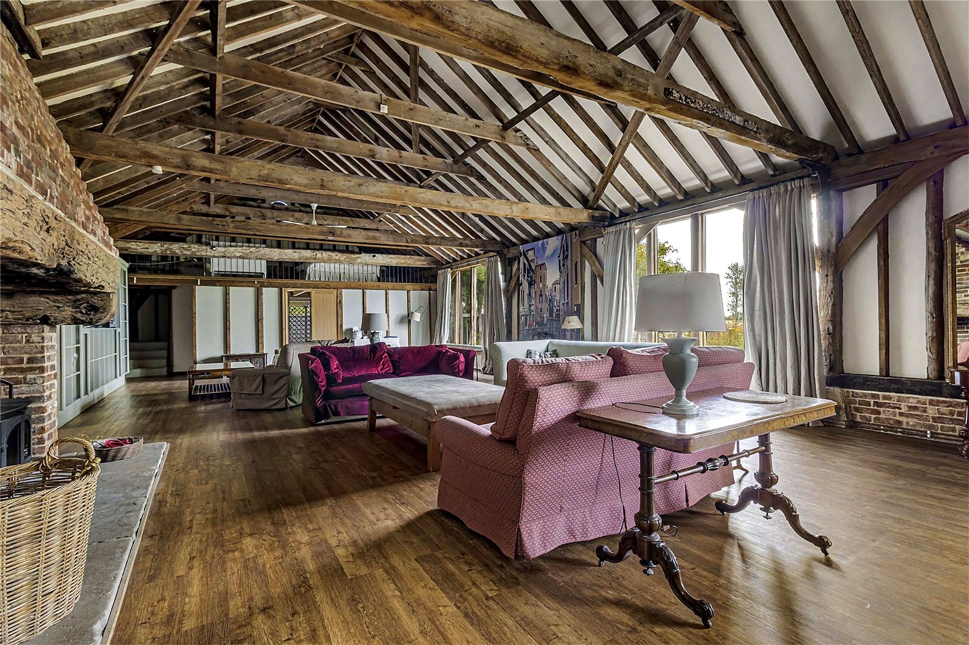 A Suffolk farmhouse that wears its centuries of history on its sleeve —until you get to the pool and party barn