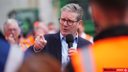 Sir Keir Starmer gives a speech during the Labour 2024 general election campaign (Photo by Carl Court/Getty Images)