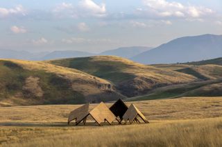 Geode wooden pavilion at Tippet Rise