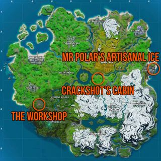 Fortnite The Workshop, Crackshot's Cabin, and Mr Polar's Artisanal Ice