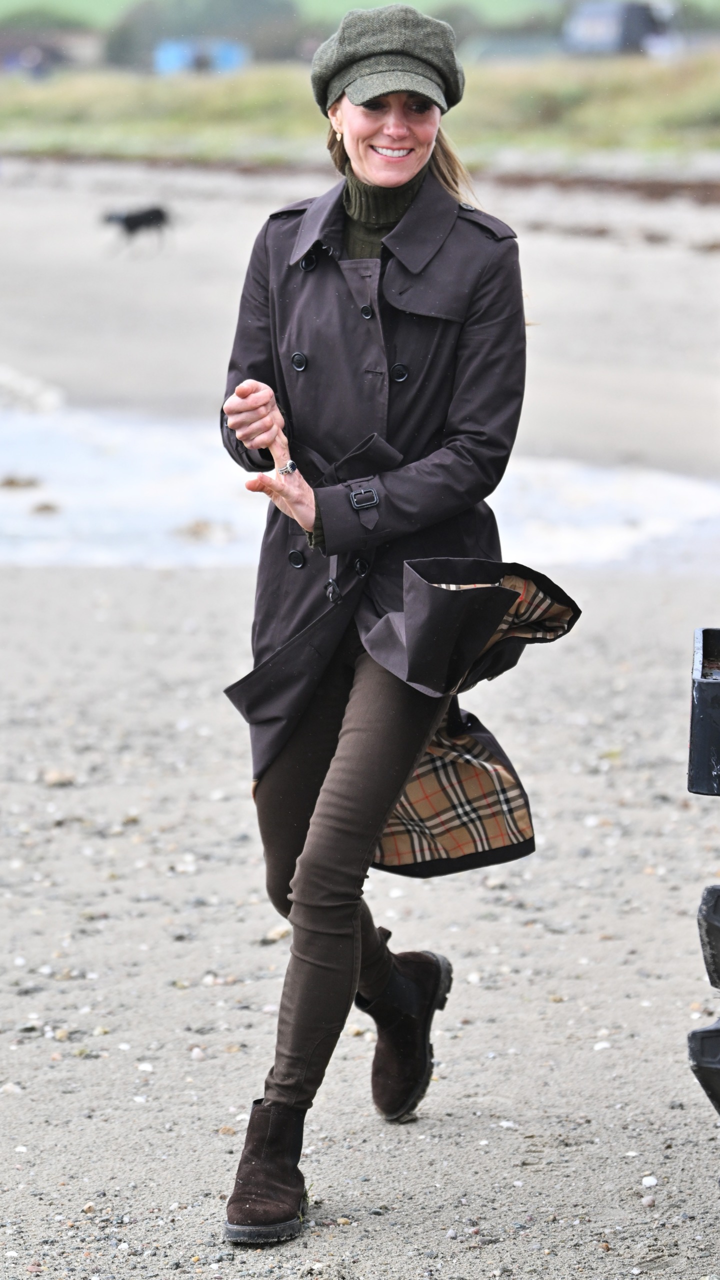 Catherine, Princess of Wales, participates in clean-up activities at Ettrick Bay during a royal visit to the Isle of Bute on September 17, 2026