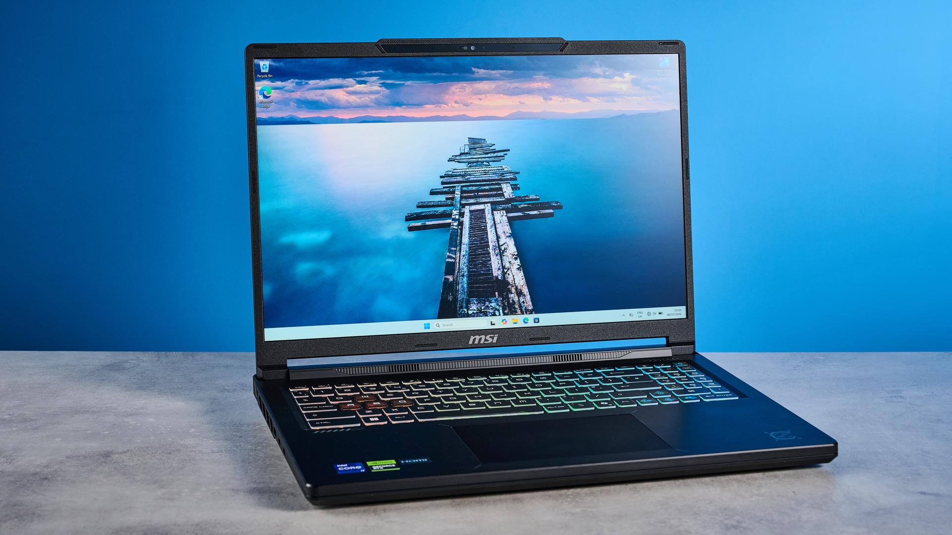 A black MSI Crosshair 16 HX E14W gaming laptop